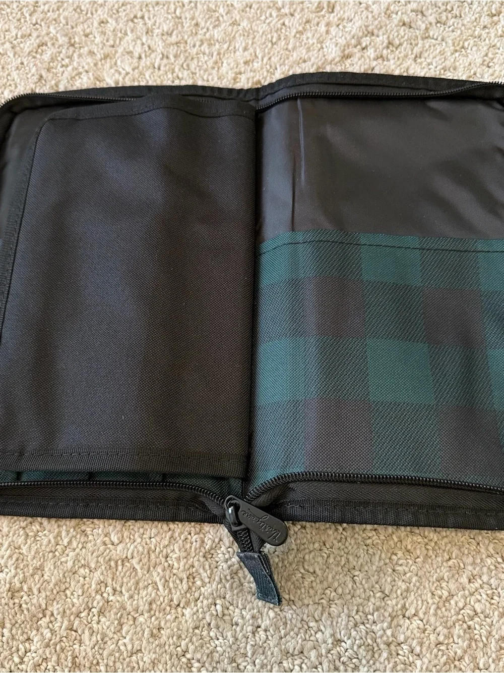 Thirty One GET CREATIVE ZIP POUCH Black Green Organizer Craft Office Teacher